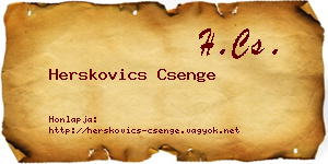Herskovics Csenge névjegykártya